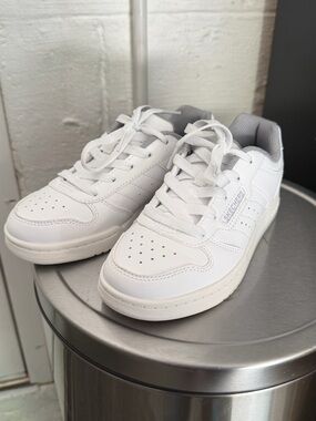 Skechers Kids White Lace-Up Low-Top Sneakers